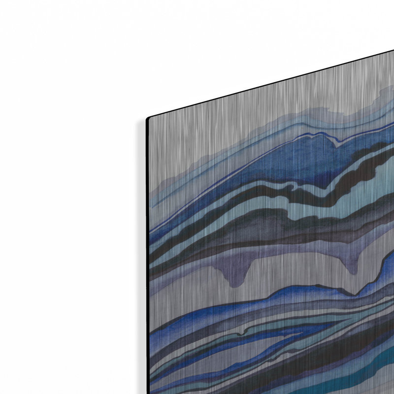 «Quartz Lore II» par Grace Popp, verre d'art mural en métal, H 36 po x l 24 po