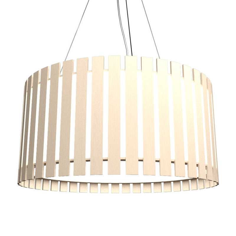 Lustre tambour unique à 1 lumière DEL, H 8,66 po x l 19,69 po x P 19,69 po, Organic Cappuccino