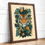 Tiger in Bloom Tropical - Framed Print-308519718-308519719