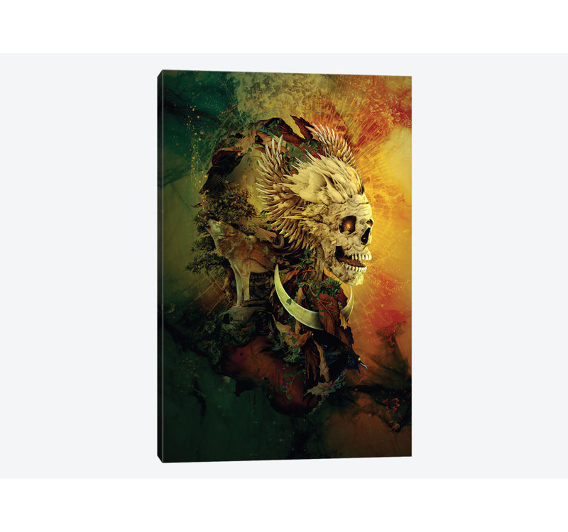 « crâne lord iii », reproduction d’impression sur toile, H 12 po x l 8 po x P 0,75 po
