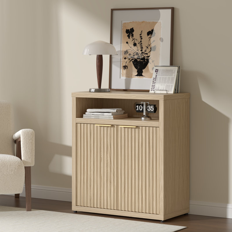 29.9'' Sideboard With Open Storage Space & 2 Adjustable Shelves