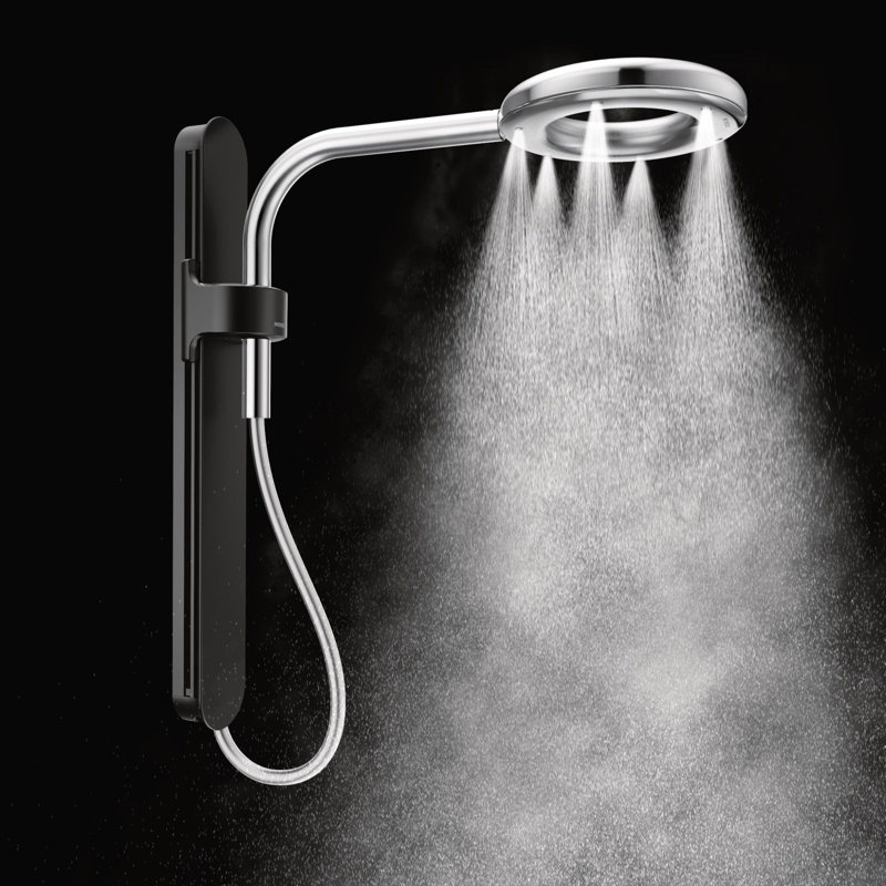 Moen Spa Shower Rainshower, Matte Black and Chrome