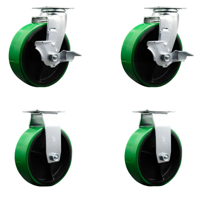 Poly sur roulettes en fonte, Vert