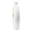 Vase rond, blanc / or