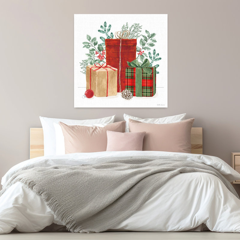 «Classic Christmas III», art abstrait traditionnel, H 32 po x l 32 po