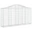 Bitha Silver Metal Arched Gabion Baskets-1085182909-1085182885