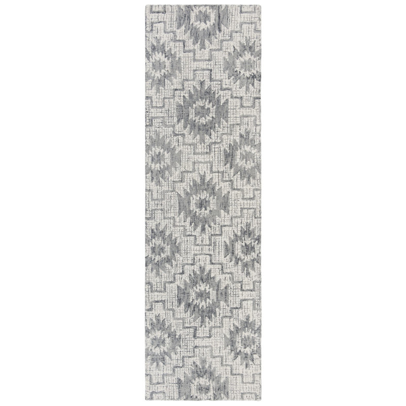 Tolland Hand Tufted Wool Geometric Rug, Runner 2'3" x 8'