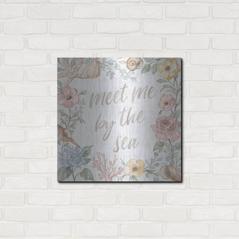 Art mural en métal luxueux «Coastal Cottage 2» par Silvia Vassileva, 24 po x 24 po