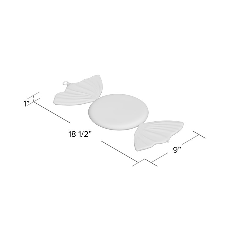 Ornement 18,5 po, Lime / Blanc