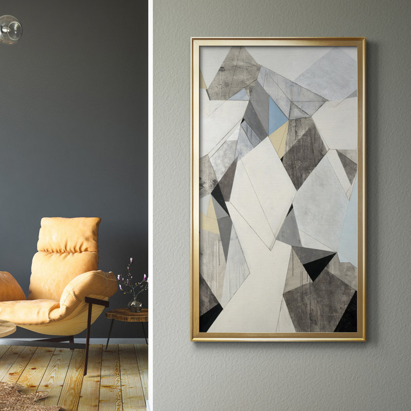 LOFI V1 - Reproduction d'art sur papier, H 14,5 po x l 26,5 po x P 1,5 po, Toile encadrée dorée, Pas de tapis