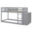 Lit superposé simple au-dessus de simple avec 4 tiroirs, 3 tablettes et construction en pin massif pour un gain de place et de durabilité-881558836-881558837