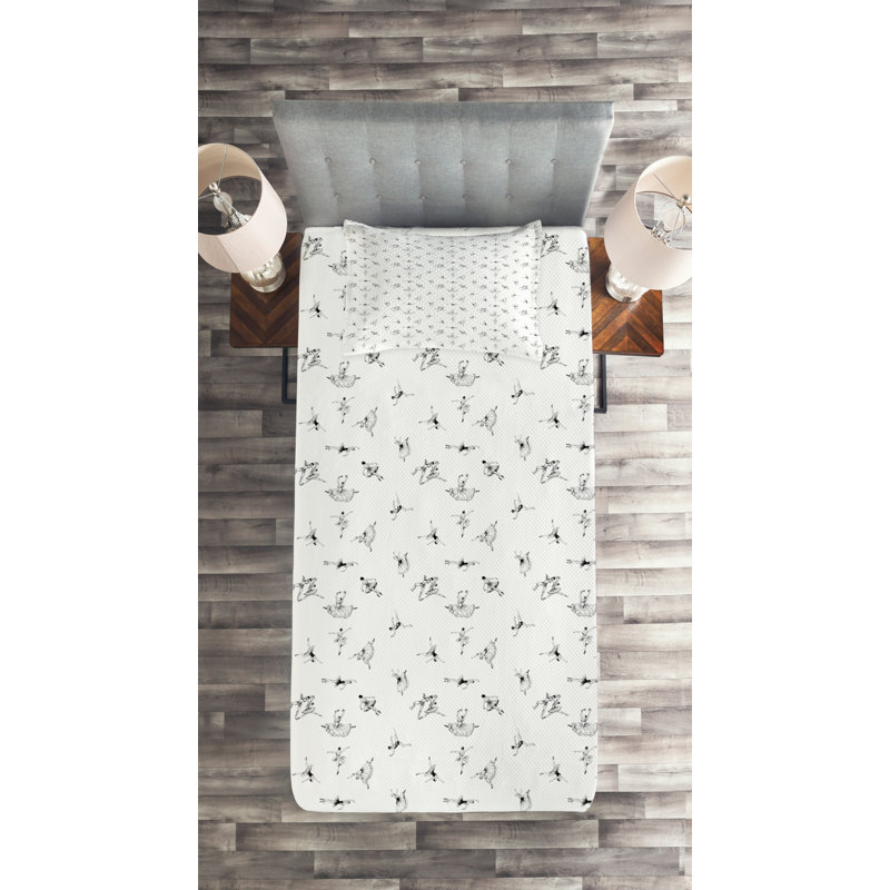 Traditional Polyester Coverlet, Twin Bedspread + 1 Sham