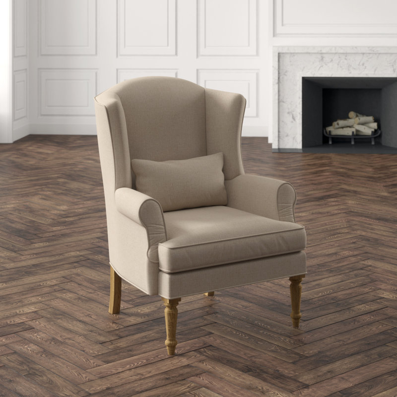 Linen Wingback Chair