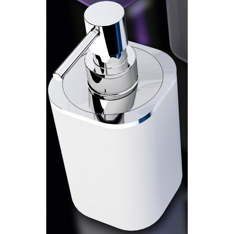Soap Dispenser, White/Chrome