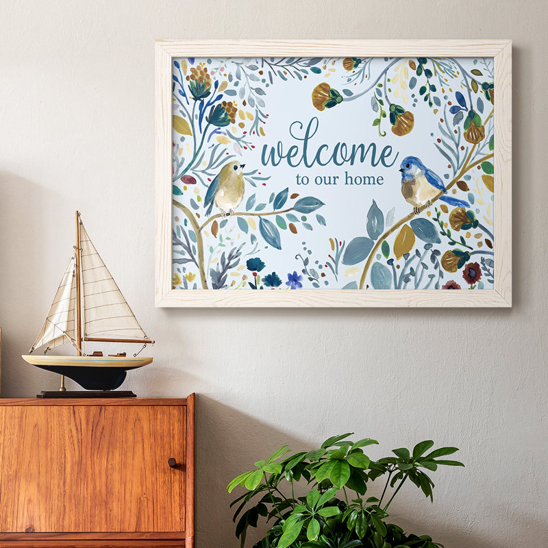 " Welcome To Our Home ", 14" H x 20" W x 1.5" D, White