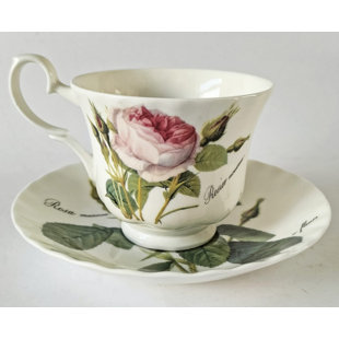 Bone China Teacup and Saucer (Set of 2)