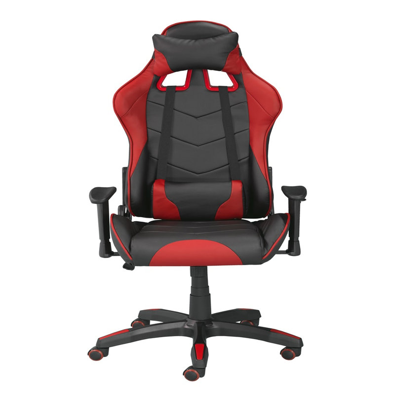 Fauteuil de jeu et de course pivotant Inbox Zero, Noir / rouge