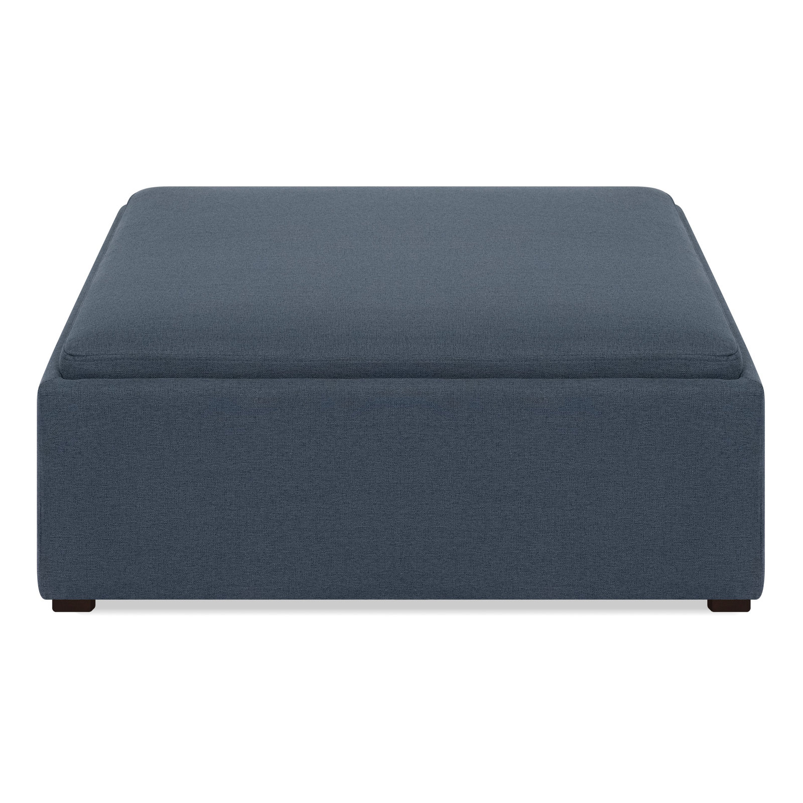 Clarke 40" Rectangle Storage Ottoman, Cute Navy Blue Performance Basketweave