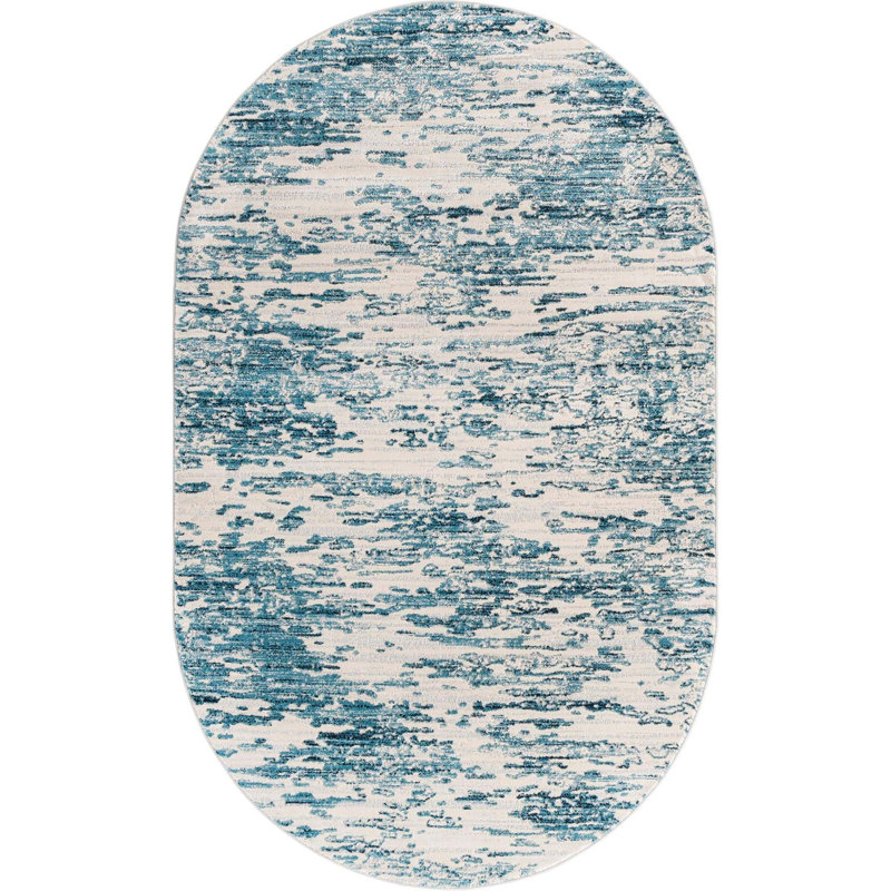 Frankton Abstract Indoor Rug, Oval 5' x 8'