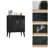 27.6" Wide Fluted Sideboard Cabinet With 2 Drawers And Adjustable Shelves - Black-2113076139