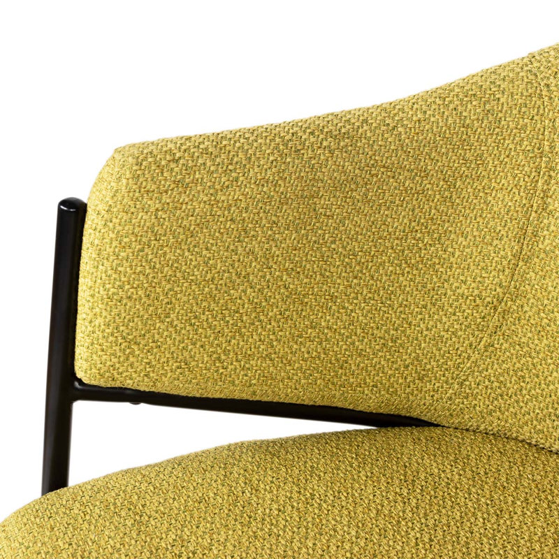 Maximus 47cm H Fabric Upholstered Armchair, Yellow