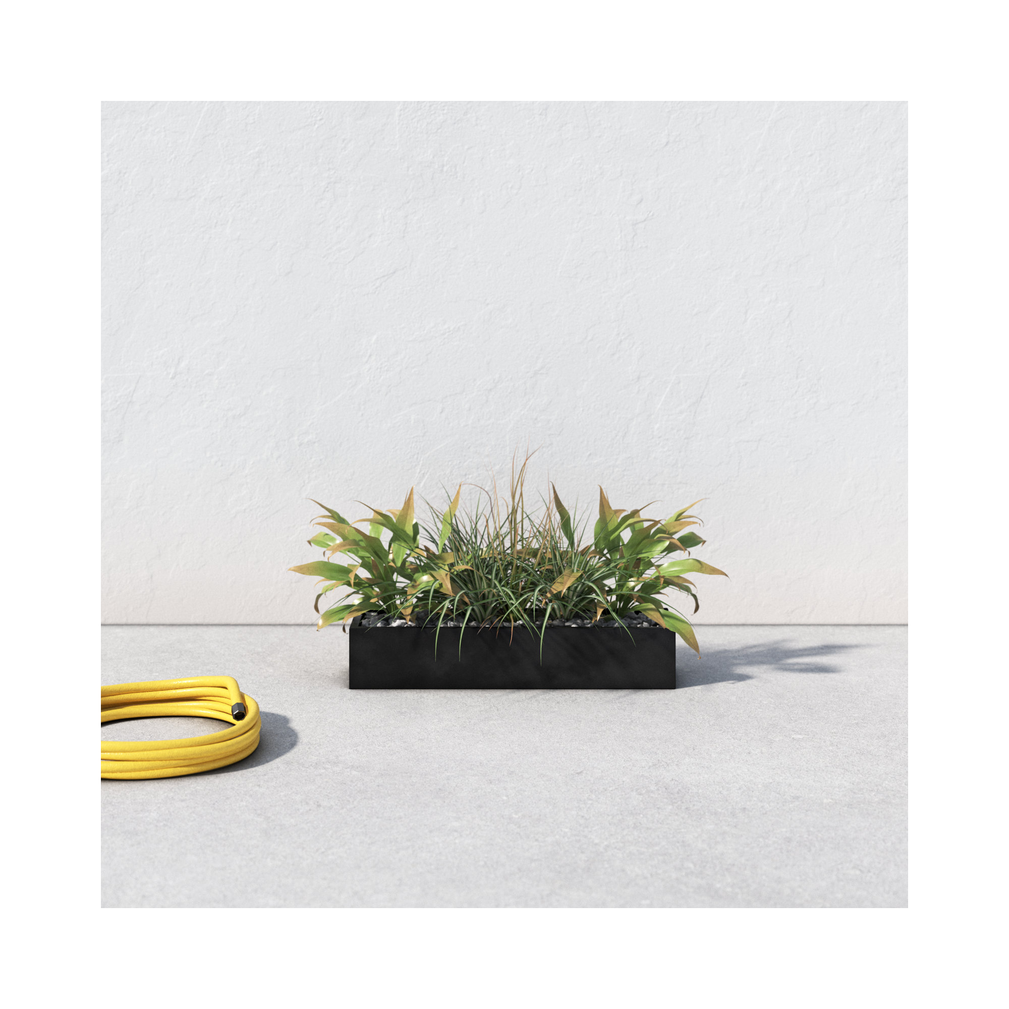 Connoisseur Handmade Planter Box, 8" H x 16" W x 8" D, Black