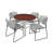 Kee Round Breakroom Table Top, 4 Zeng Stack Chairs-104325695-4021050-4021000
