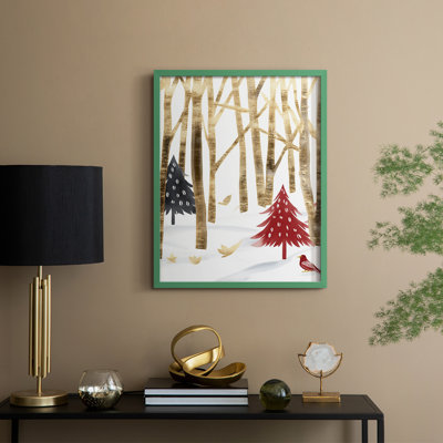 «Christmas Holiday Art» CDxxxvii, reproduction d'art encadrée - bois massif