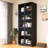 5-tier Display Storage Cabinet With Glass Door&led Lights, Showcase For Collections