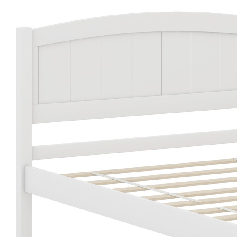 Lit plateforme avec deux tiroirs, Blanc
