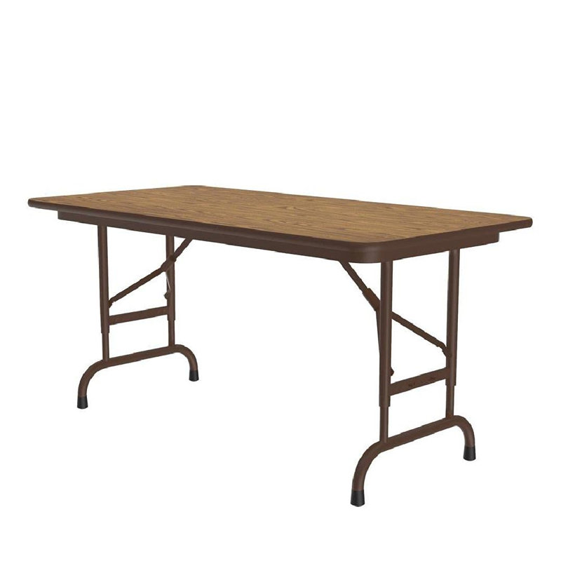 Table pliante réglable 48 po, H 32 po x L 48 po x P 30 po, Chêne moyen
