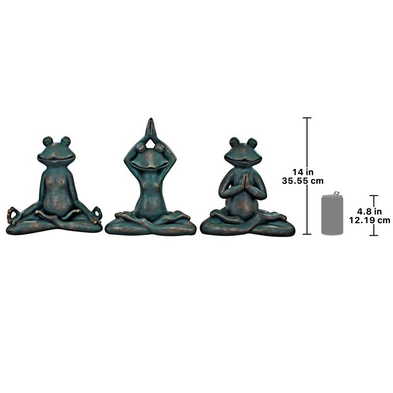 Design Toscano Zen Yoga Frog Garden Statue - Thumbnail 3