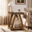 Ensemble de 2 tables de bout en bois massif, table d'appoint de style campagne moderne avec tables de chevet à 2 niveaux
