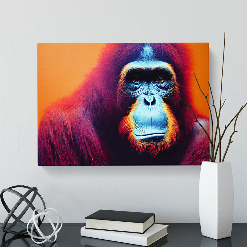 Spectacular Orangutan - Wrapped Canvas, 40cm H x 60cm W x 3cm D