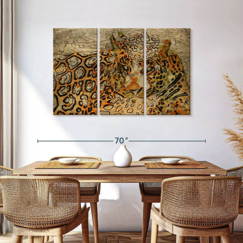 Brampt Wild Cat Skin, 36" H x 57" W