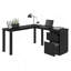 Bureau en L, finition noire
