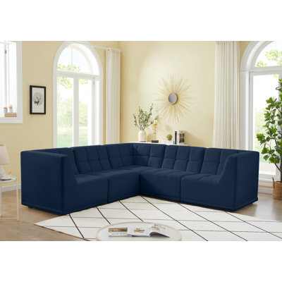 Canapé modulaire en velours de 98 po Ibn