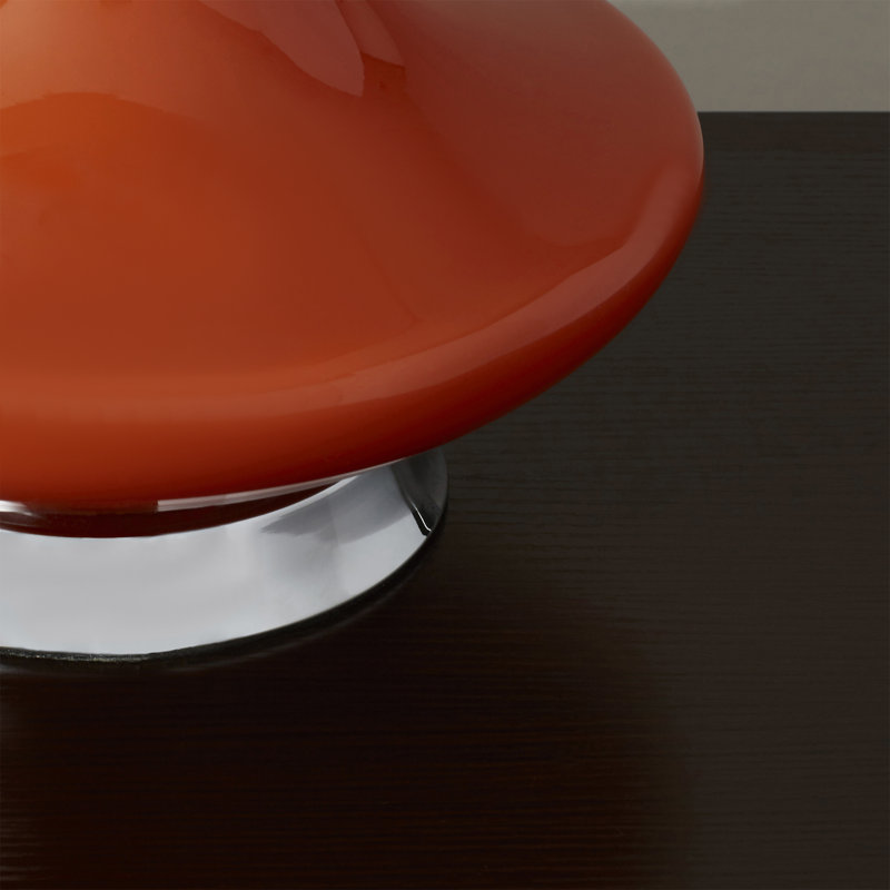 Beresford Glass and Metal Table Lamp with 3-Way Switch, Orange