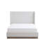 Lit à oreilles tapissier Hosford / lit plateforme tapissier à base de bois / tête de lit de 53,1 po de hauteur / minimaliste / rusticité / pas de sommier nécessaire / grand / blanc crème / pas de bruit-1051191816-1051191818
