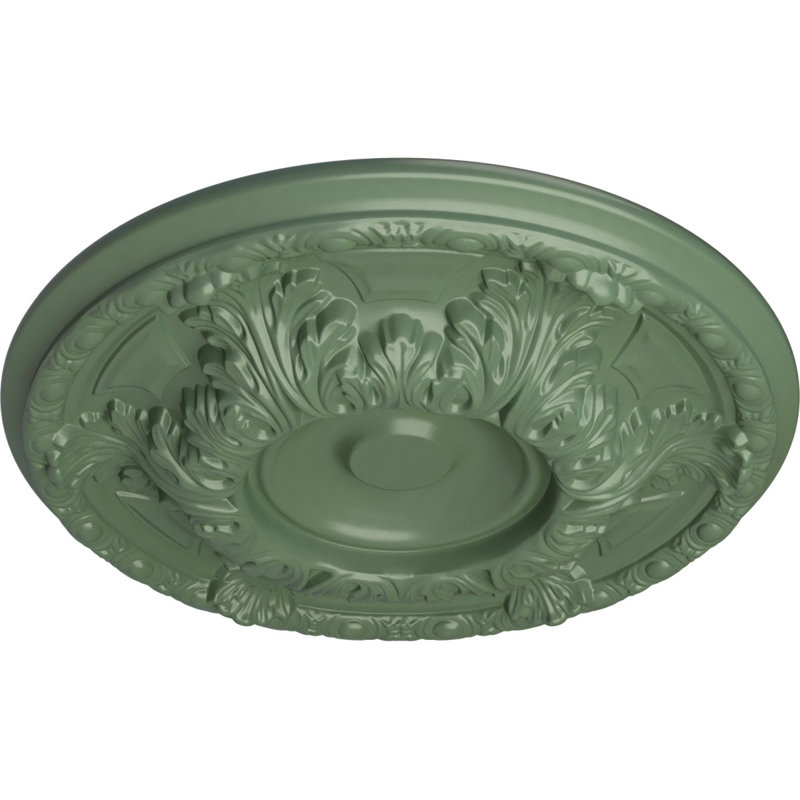 Médaillon de plafond H 2 1/2 po x l 23 3/8 po x P 2 1/2 po Granada, Vert athénien, H 19 po x l 19 po x P 2,5 po