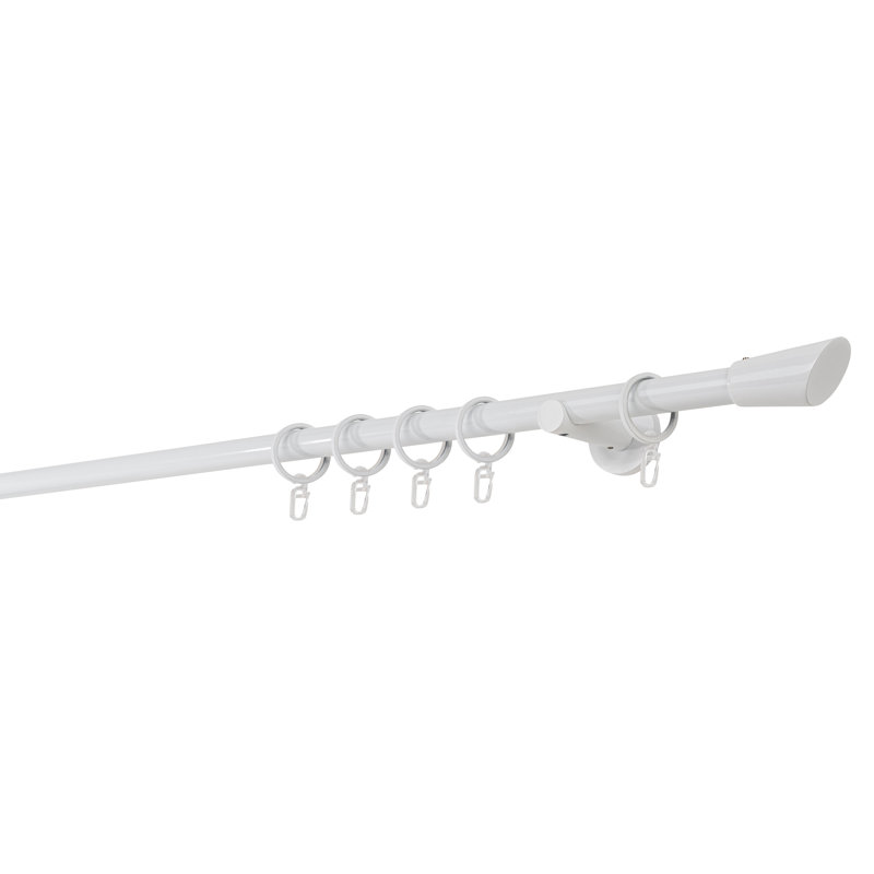 Curtain Rod, 2cm H x 240cm W x 6.5cm D, White