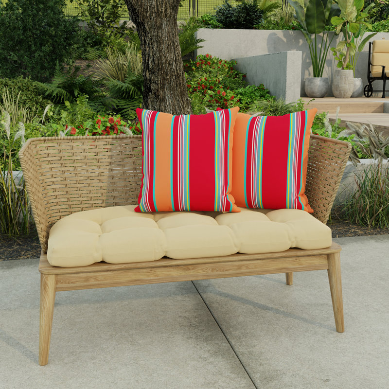 Sunbrella Outdoor Throw Pillow, Mulberry Red