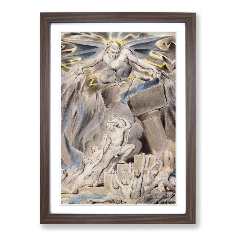 Overwhelmed by William Blake - Framed Print, 65cm H x 48cm W x 2cm D, Walnut Framed