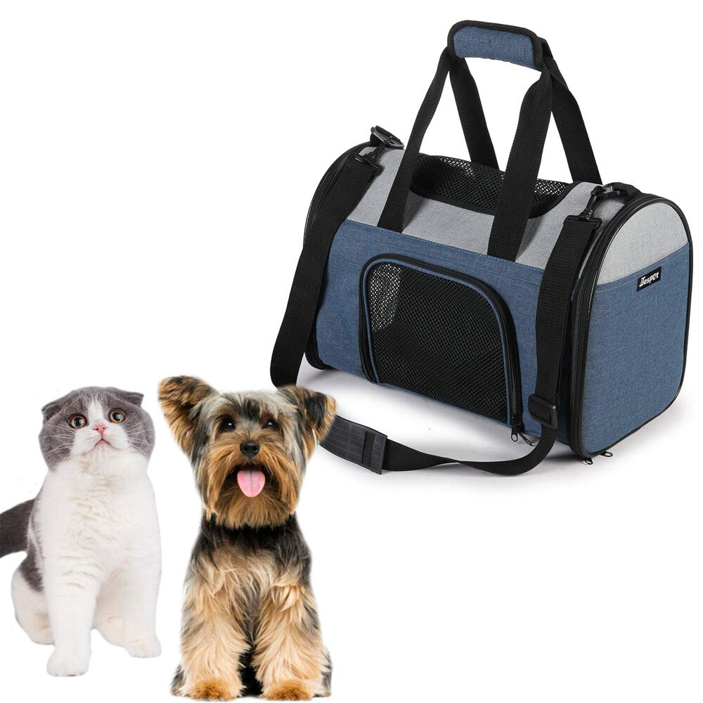 Jespet Soft Pet Carrier for Small Dogs, Cats, Puppy, 17 Airline Approved Portable