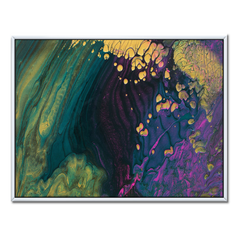 Paysage de marbre I - reproduction d'art sur toile, H 36 po x l 46 po x 1,5 po, Toile blanche encadrée
