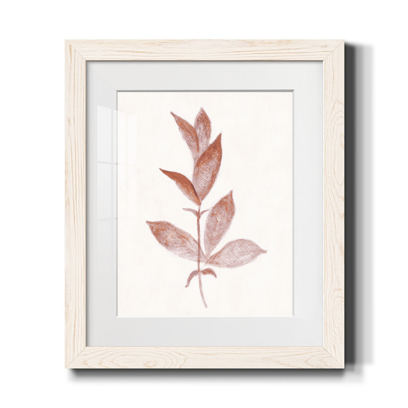 Red Leaf II - Reproduction d'art sur papier encadré, Blanc, H 20 po x l 17 po x P 1,5 po