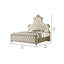 Lit oriental avec DEL, velours beige-2115112978