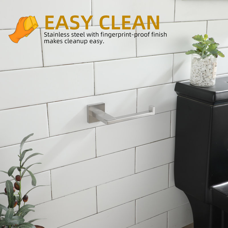 Toilet Paper Holder Wall Mount , Brushed Nickel