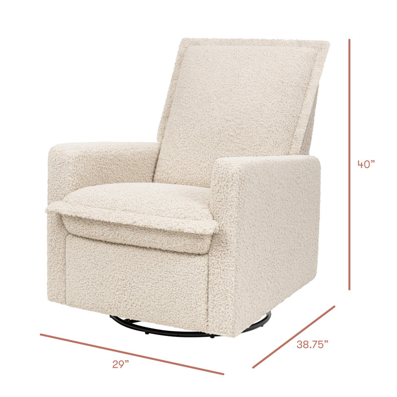 Cali Flange Recliner and Swivel Glider, Tan