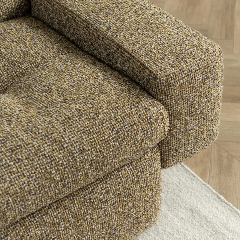 Lucca 117" Tufted Upholstered Sofa